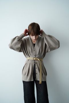 ウエスト シェイプ ドルマン カーディガン -  WAIST SHAPE DOLMAN CARDIGAN BEIGE