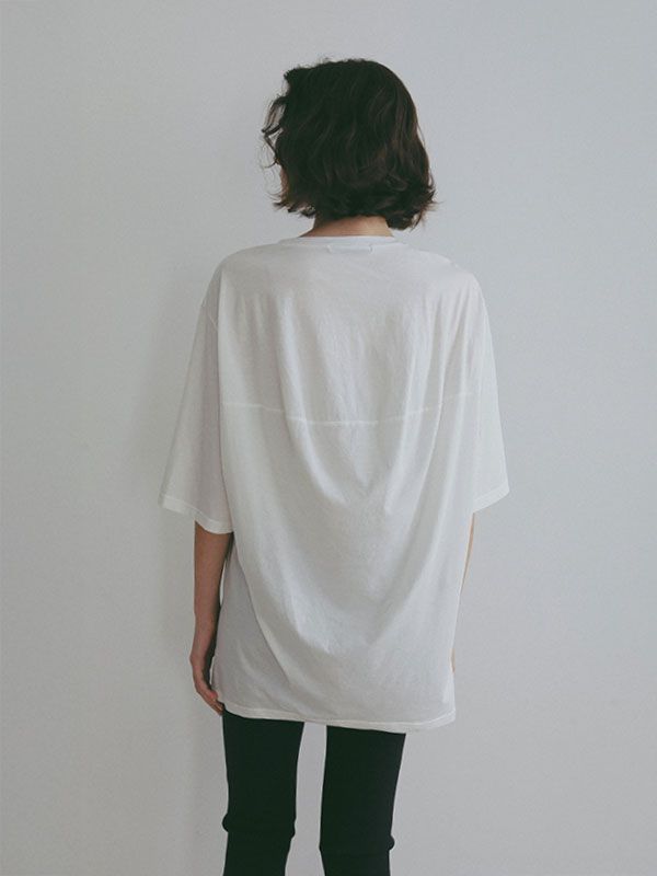 エアリーコットンオーバーサイズTee (ホワイト)