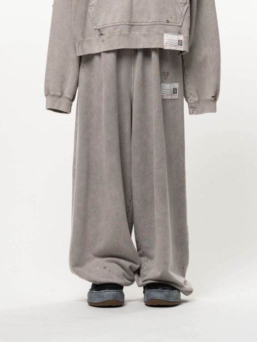 ブリーチド スウェット パンツ - Bleached Sweat Pants (KHIKI)