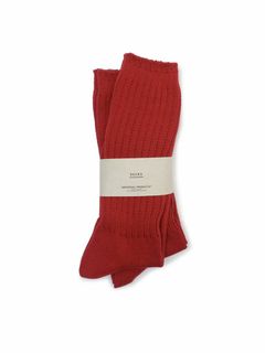 ロング丈ソックス "2足セット" -  2P LONG SOCKS - RED