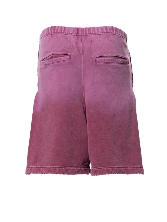 スウェット ショーツ - Sun Faded Like Distressed Sweat Shorts (RED)