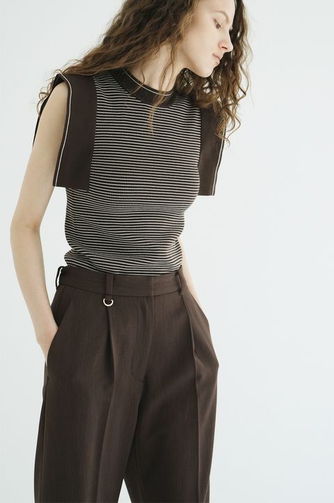 【27AW】 スクエアスリーブニットトップス - SQUARE SLEEVE KNIT TOPS (BORDER)