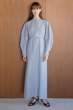 レイヤードワンピース -  HALTER LAYERED ONEPIECE - BLUE