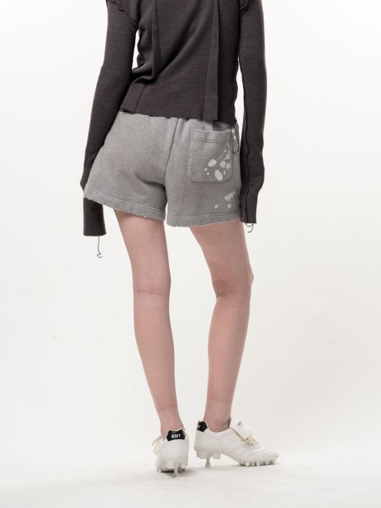 【レディース】 キッズステッカーショートパンツ - KIDS STICKER SHORT PANTS (GREY)