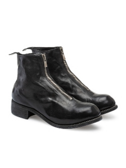 【PL1】 フロントジップ ブーツ - Front Zip Boots (BLACK)