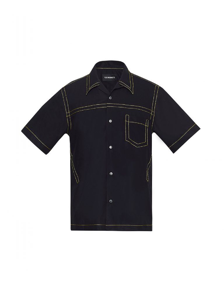 コントラストステッチシャツ - CONTRAST STICH SHORTSLEEVE SHIRT BLACK