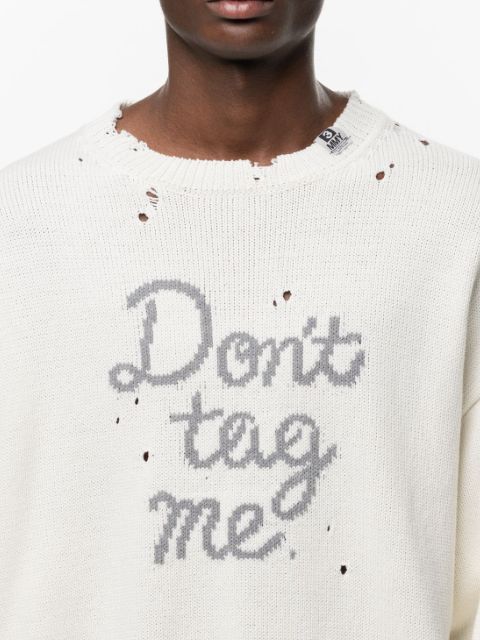 ドント タグ ミー ジャカード ニット セーター - Don't Tag Me Jacquard Knit Sweater (WHITE)