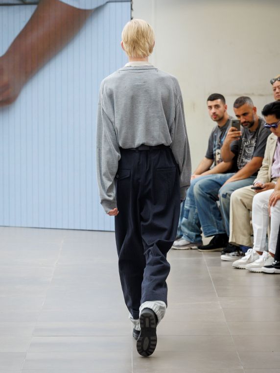 トリプルレイヤードニットプルオーバー - TRIPLE LAYRED KT PO (GREY)