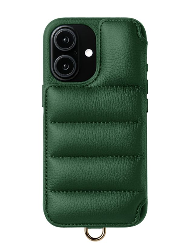 【BALLON バロン】 手帳型 レザー ケース | iPhone 14～17シリーズ対応  (グリーン）