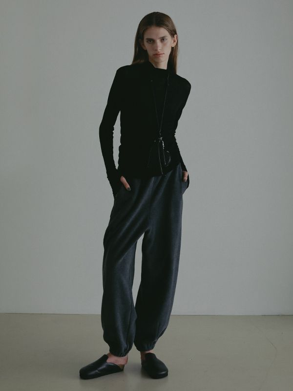 バーサタイルハイネックシアーロンTee ( BLACK)