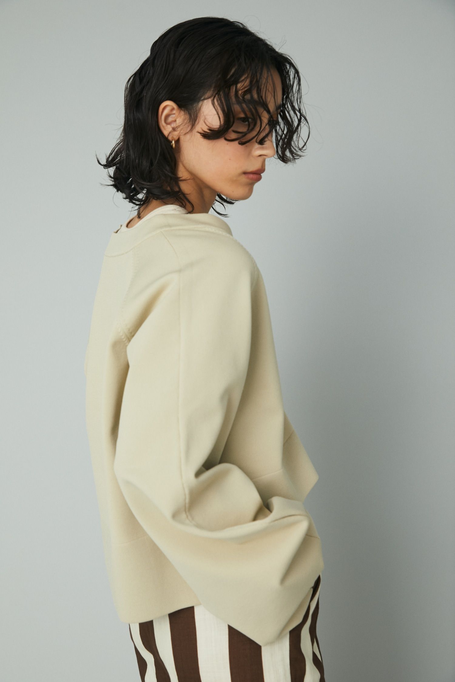 ショートカーディガン - Short cardigan- BEG