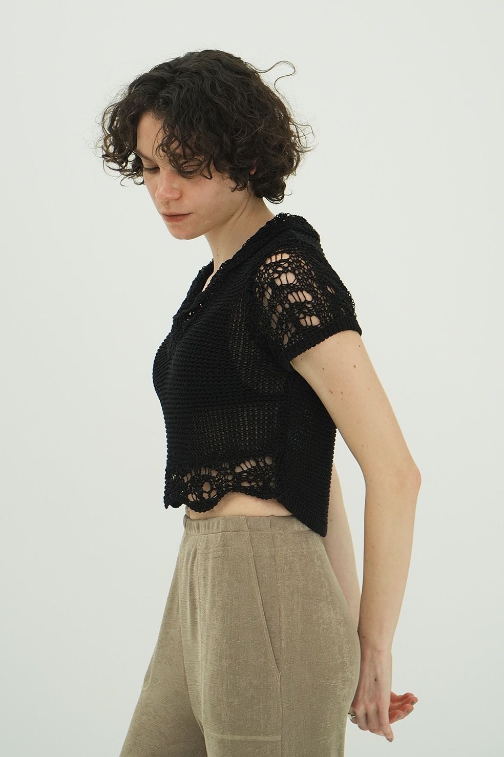 クラネ CLANE クロップド クロシェ ニット トップス CROPPED CROCHET KNIT TOPS 【2025 新作】 CLANE - クロップドニットトップス - CROPPED CROCHET KNIT TOPS