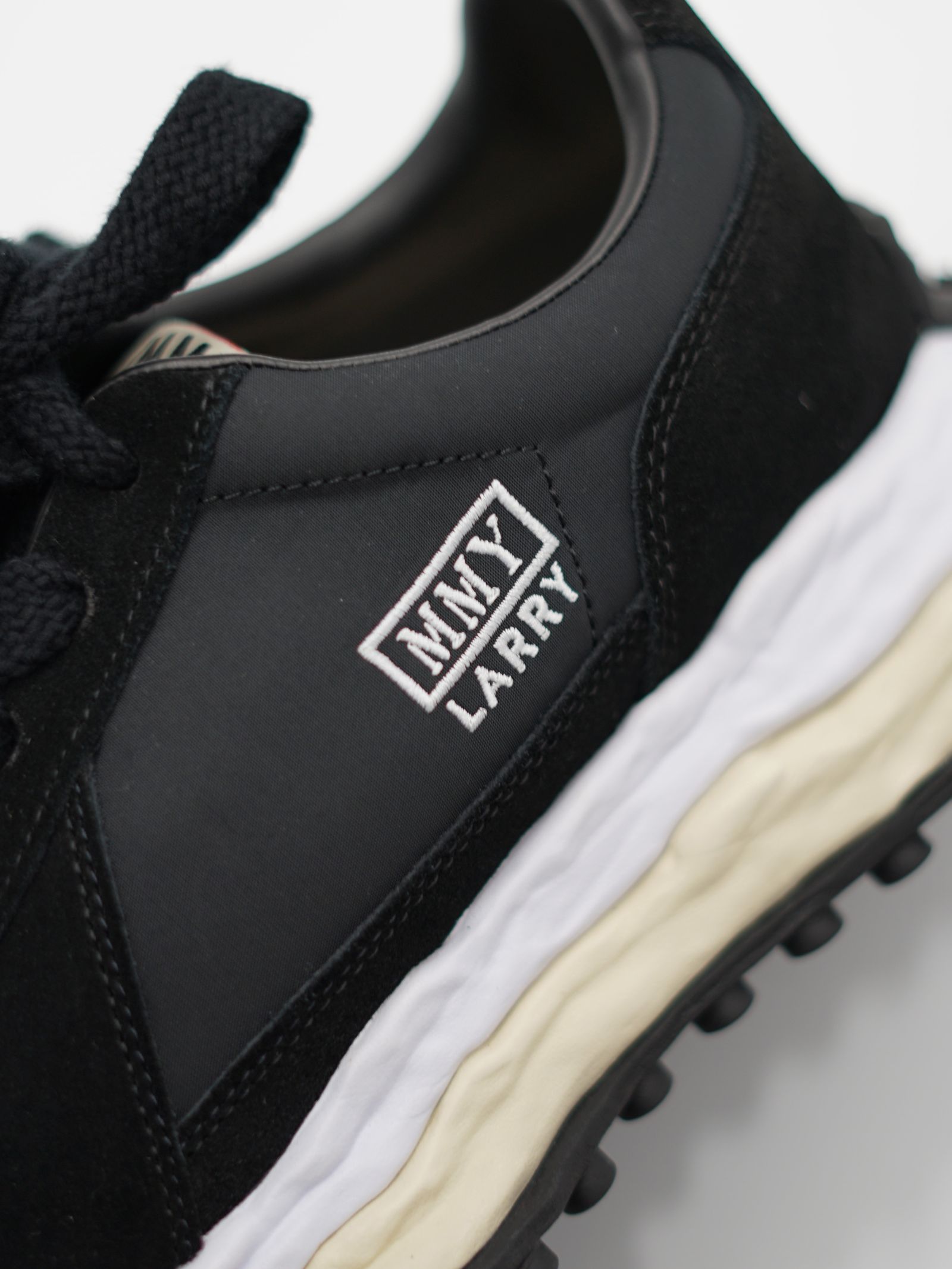 "LARRY / ラリー" OG Sole Mix Material Low-top Sneakers - オリジナルソールスニーカー（BLACK）