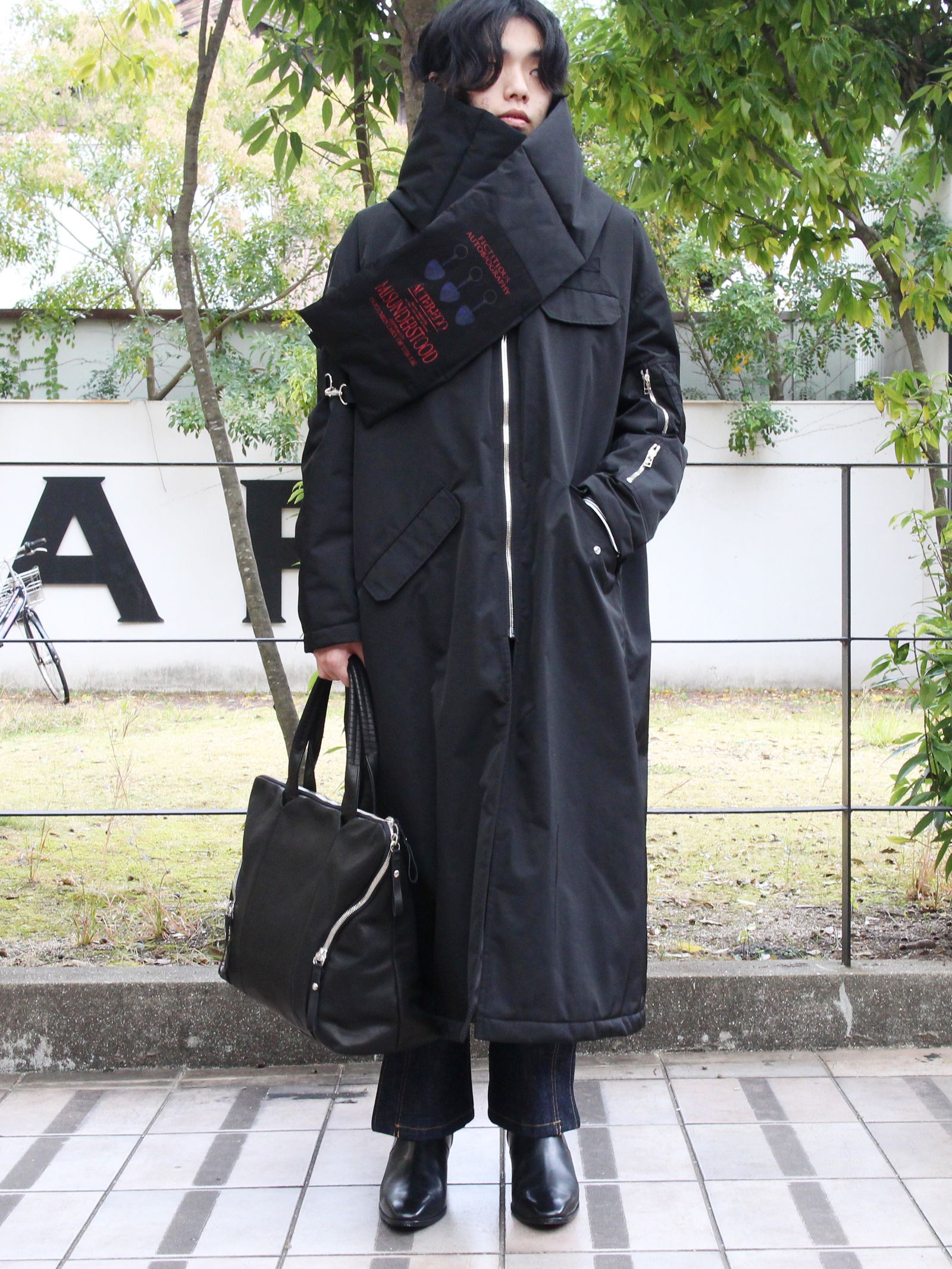 YUKI HASHIMOTO - スカーフボンバーコート - NYLON SCARFED COAT ...