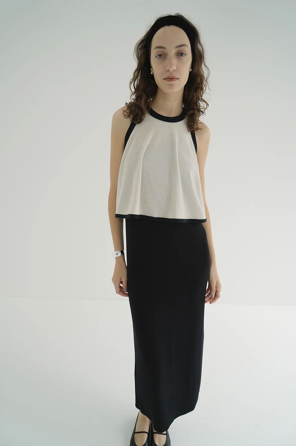 パイル フレアショートトップス - PILE FLARE TANK TOPS - IVORY