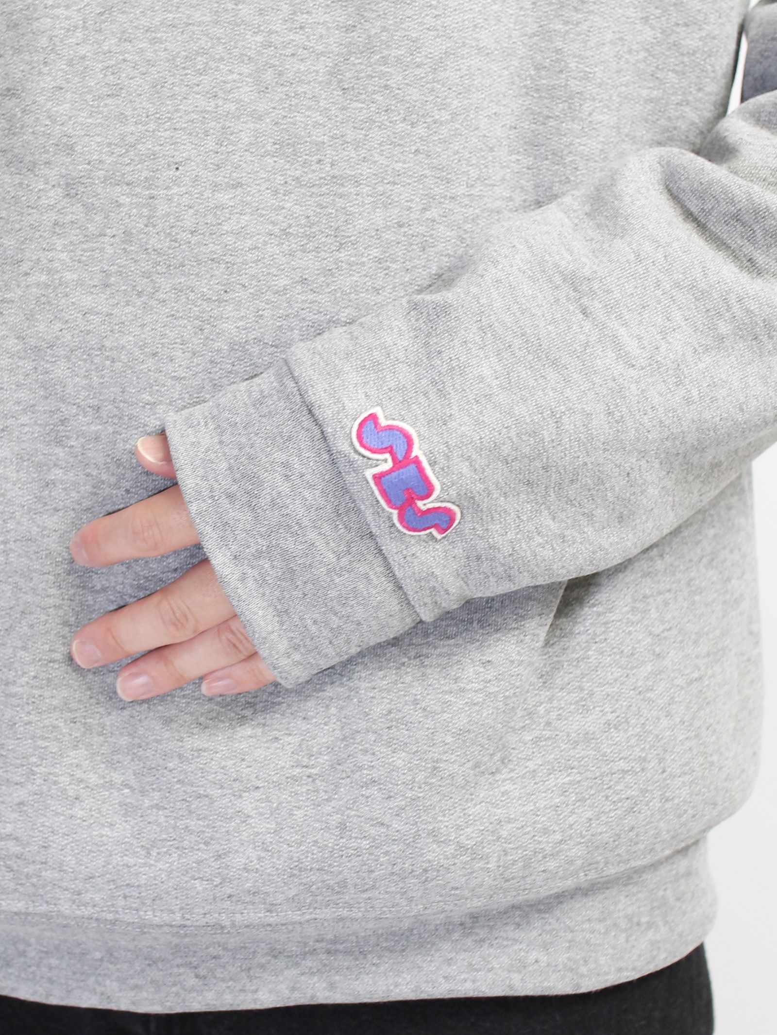 リバーシブルフーディ - REVERSIBLE HOODIE - SBS emblem - / GREY