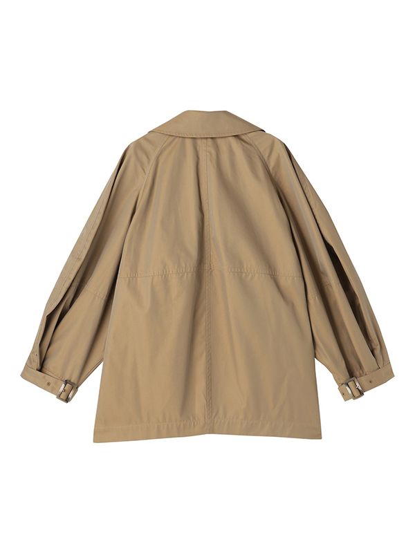 コーティングショートトレンチコート - BEIGE