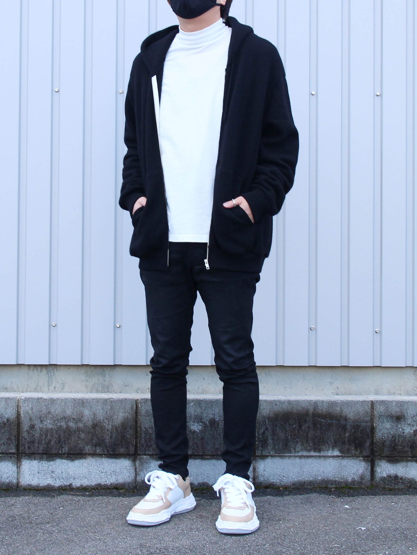 カシミヤパーカー - BLACK