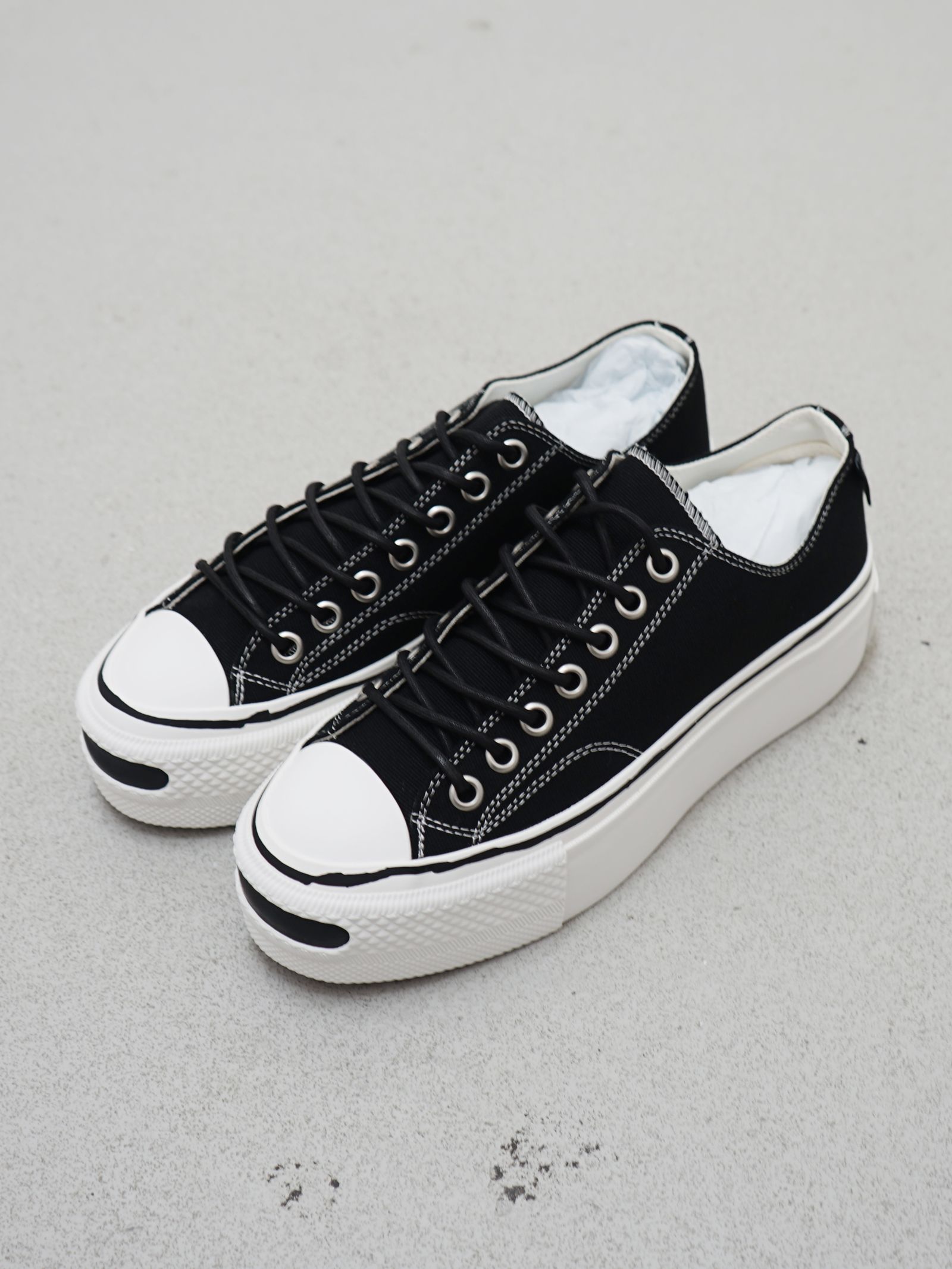 【Joey / ジョーイ】 ヴァルカナイズ スニーカー - Vulcanize Sneaker （ BLACK ）  G15FW701