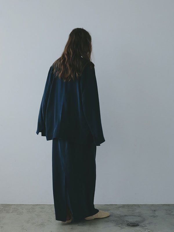 キュプラシャツジャケット - NAVY