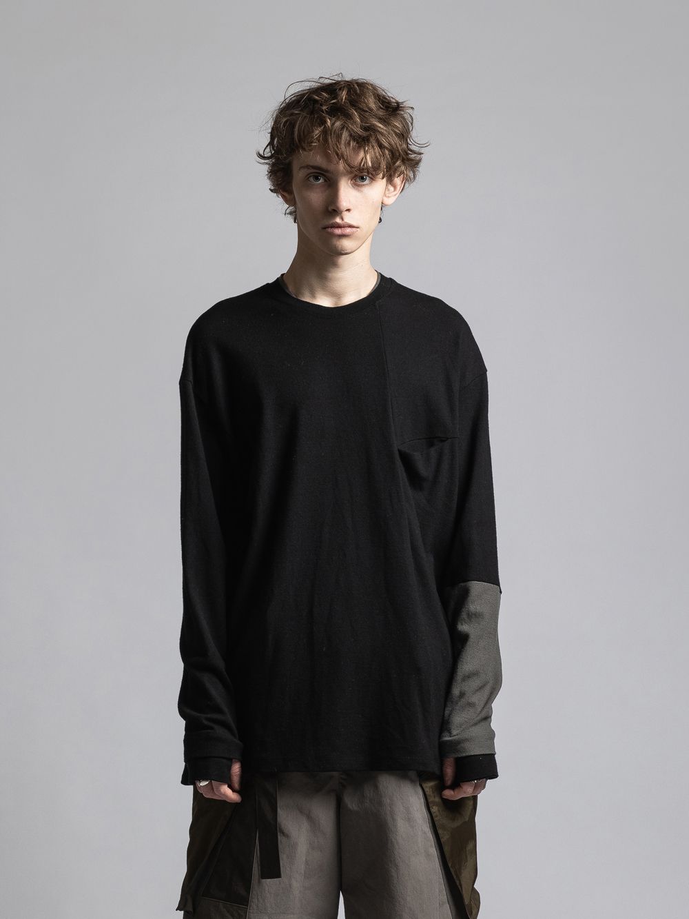 ウールスムースプルオーバー - Wool Smooth Pullover - BLACK