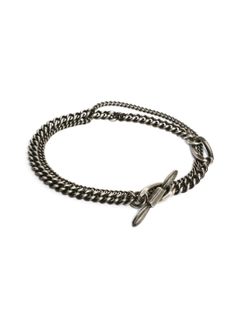 ダブルチェーンブレスレット - bracelet double chain sculpture - M2033
