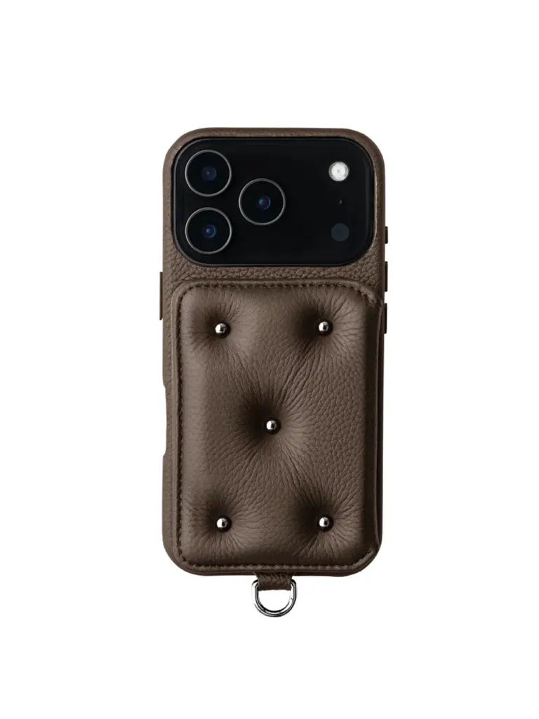 【BALLON CINQ】 手帳型 レザーケース iPhone 14～17シリーズ対応 (エトープ）