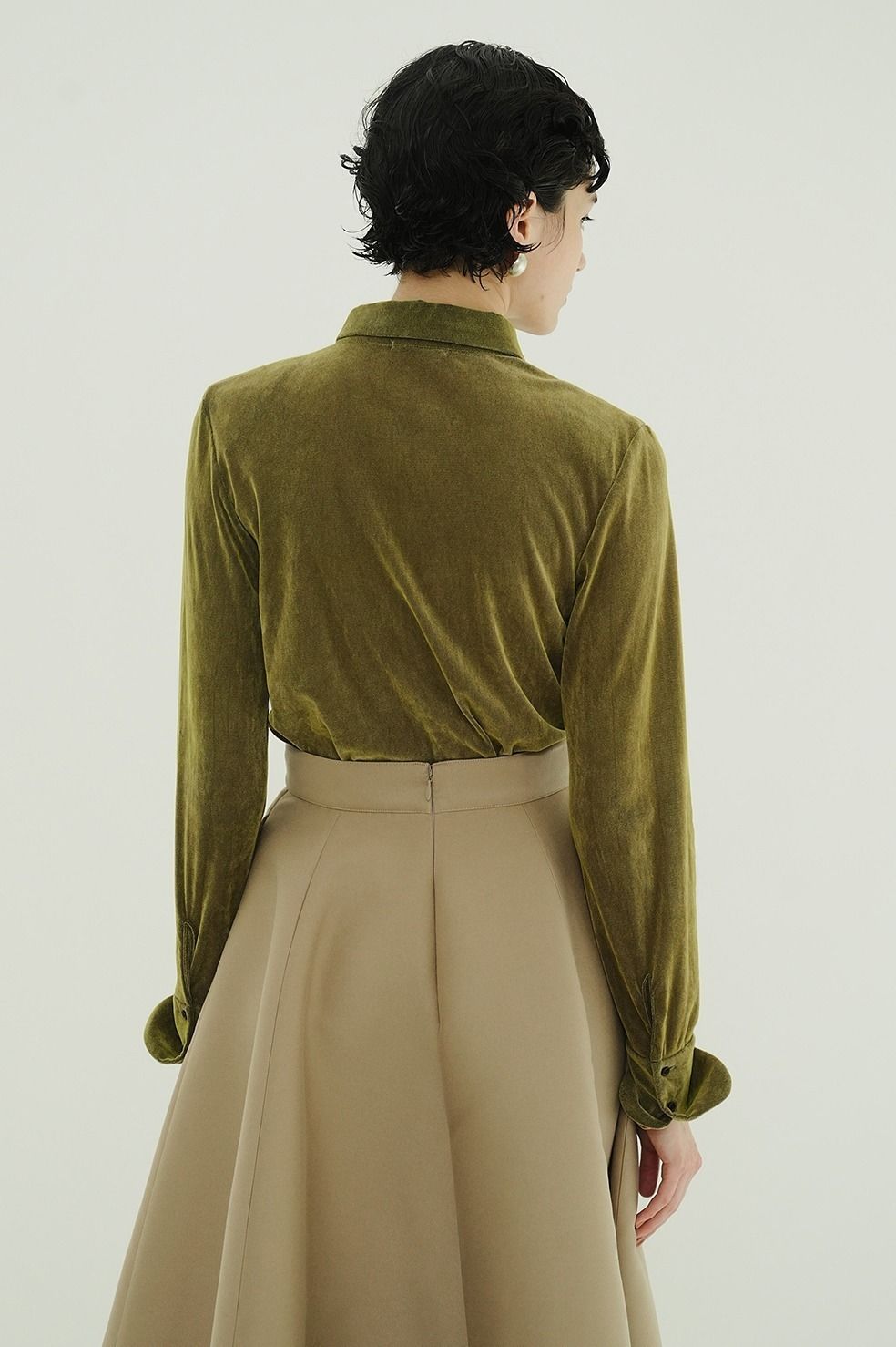 チュールフロッキーシャツ | TULLE FLOCKY SHIRTS (GREEN)