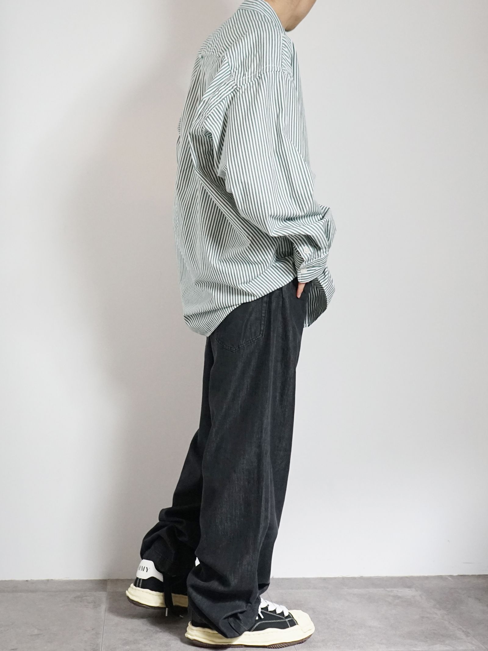 ストライプシャツ - Stripe OX Long Sleeve Shirt - GREEN