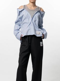 【レディース】レイヤードストライプシャツ | LAYERED STRIPE SHIRTS - BLUE