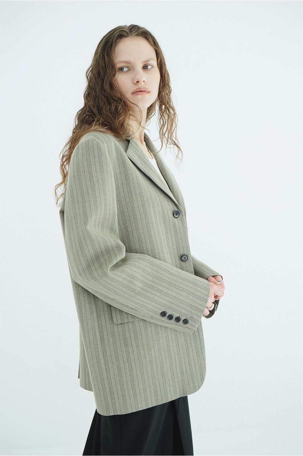 ヘリンボーン柄 テーラードジャケット - HERRINGBONE TAILORED JACKET (MIX)