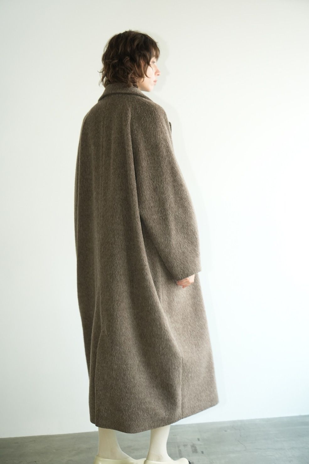 CLANE - ダブルウールロングコート - DOUBLE WOOL LONG COAT - BROWN | ADDICT WEB SHOP