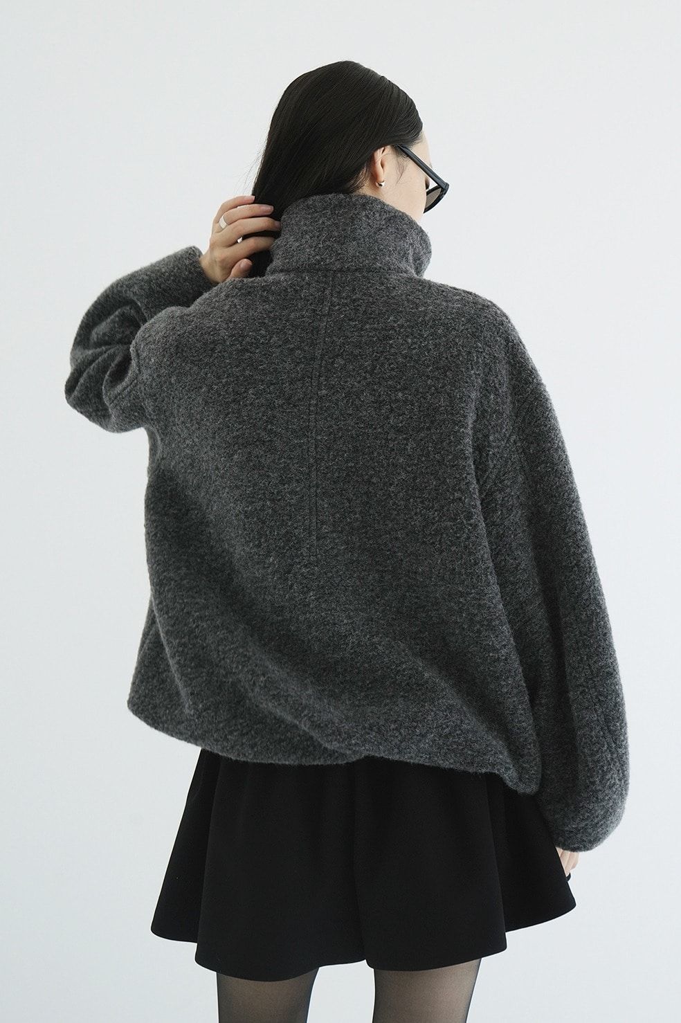 ハーフジップトップス - SLIVER HALF ZIP TOPS (GREY)