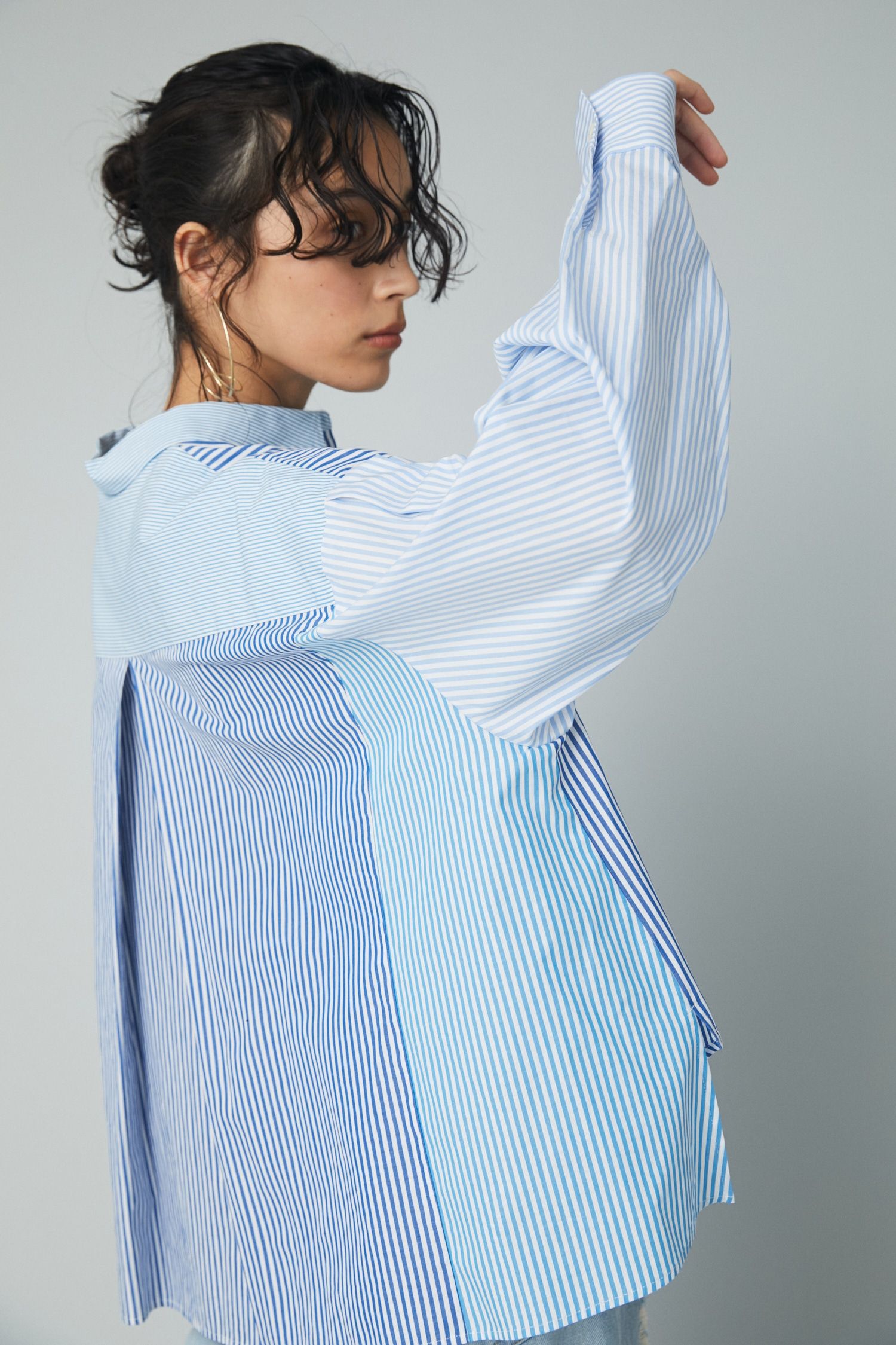 HeRIN.CYE - ストライプシャツ - Strip shirt - 柄NAVY | ADDICT WEB SHOP