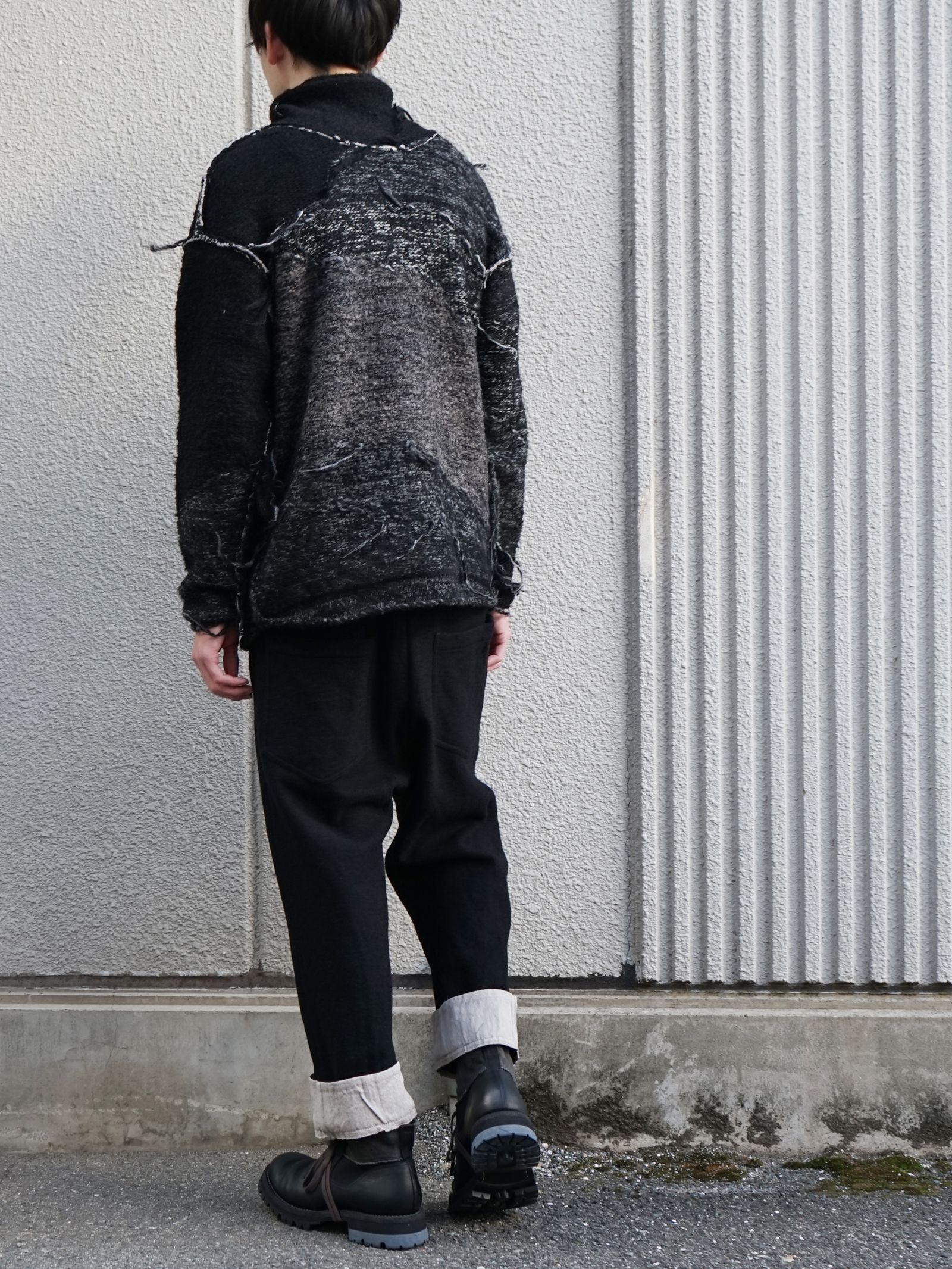 クロップド トラウザーズ - fulling cropped trousers VI-3637-04 - A-BLACK