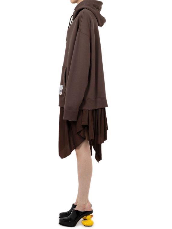 【レディース】フーディーコンバインドドレス | Hoodie Combined Dress (BROWN)