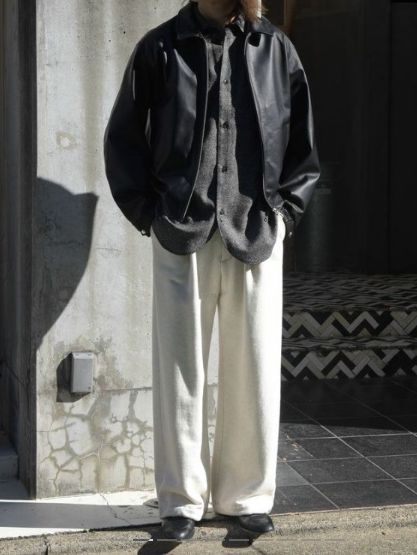 【26SS】レザードリズラーブルゾン -  LEATHER DRIZZLER JACKET - BLACK