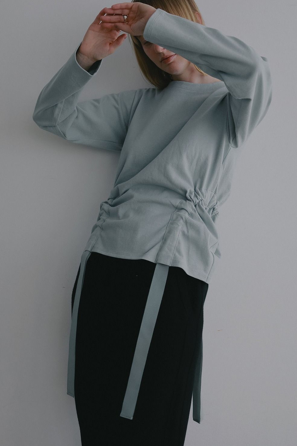 サイドリボントップス - SIDE RIBBON CUT TOPS (MINT)