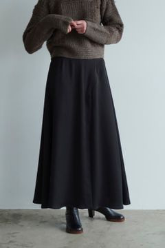 アーチ スリット スカート - ARCH SLIT SKIRT - BLACK