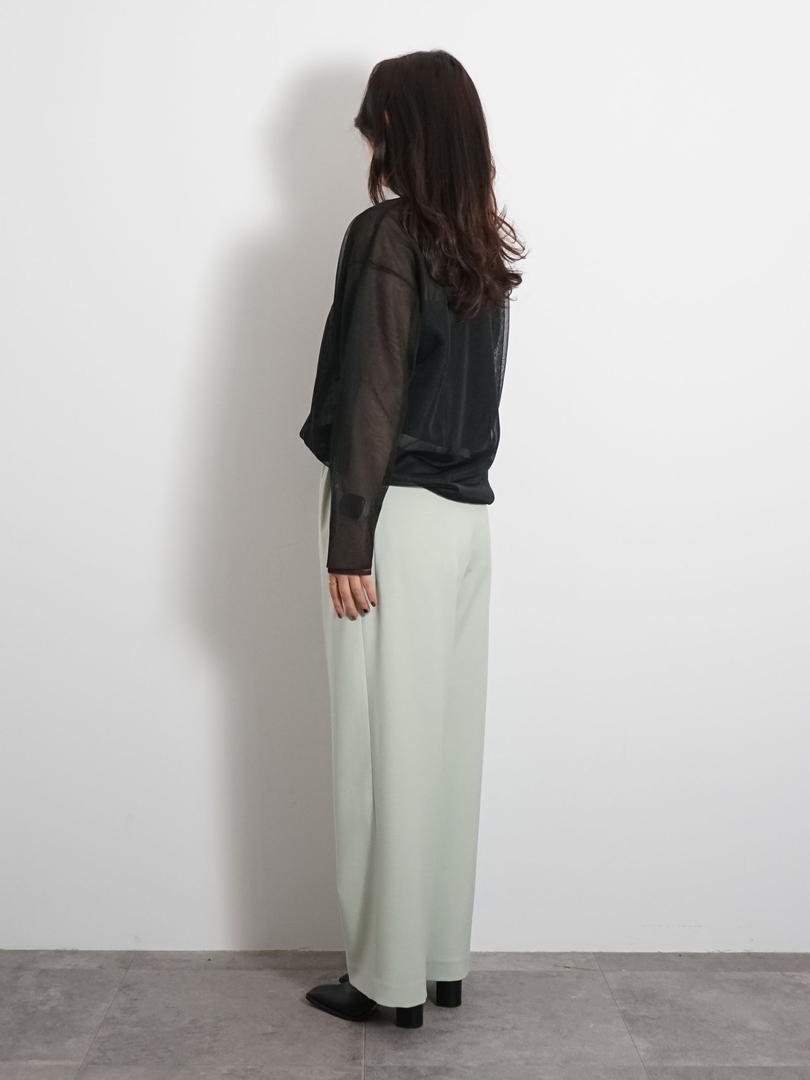 ダブルレイヤード ニット - DOUBLE LAYERED KNIT - BLACK