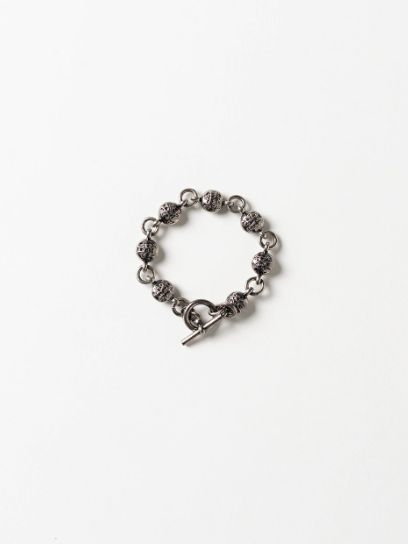 ”KMY ”Ball Chain BRACE - カミヤボールチェーンブレスレット - BLACK（いぶし加工）