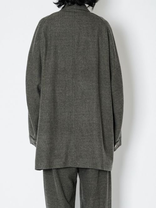 ラムウールカーコート - LAMB WOOL CAR COAT (GREY)
