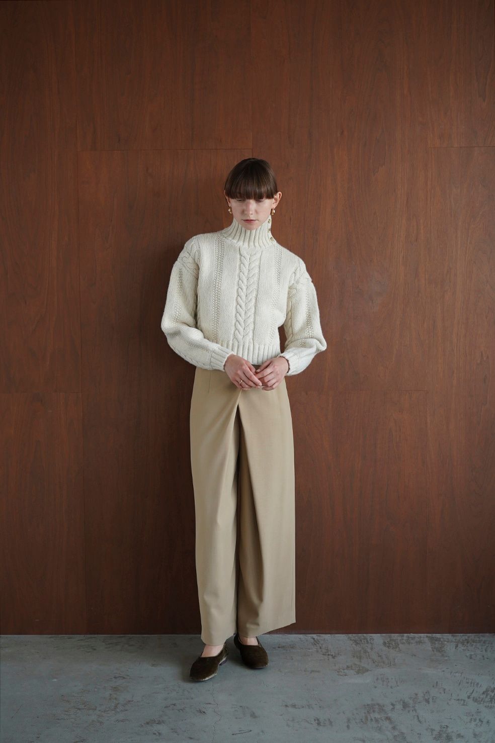 CLANE - クロス タック ワイド パンツ - CROSS TUCK WIDE PANTS