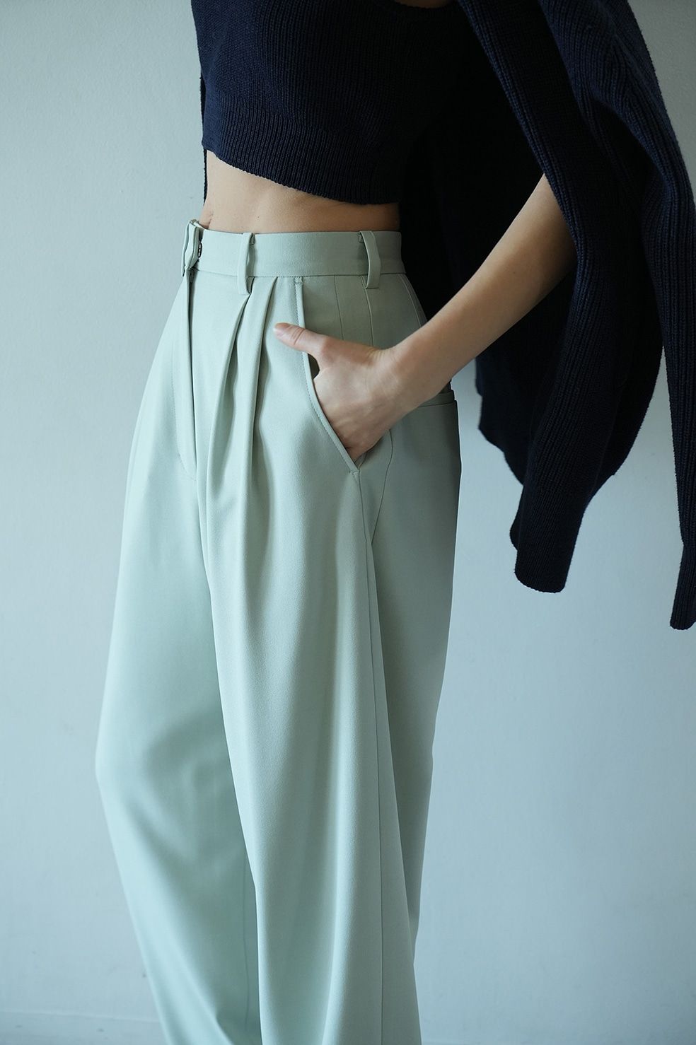 CLANE - 【24SS】ベーシックタックパンツ - BASIC TUCK PANTS