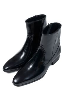 パテント 4.5cm ヒールブーツ -Patent Heel Boots 1.8inch