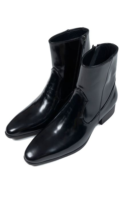 パテント 4.5cm ヒールブーツ -Patent Heel Boots 1.8inch