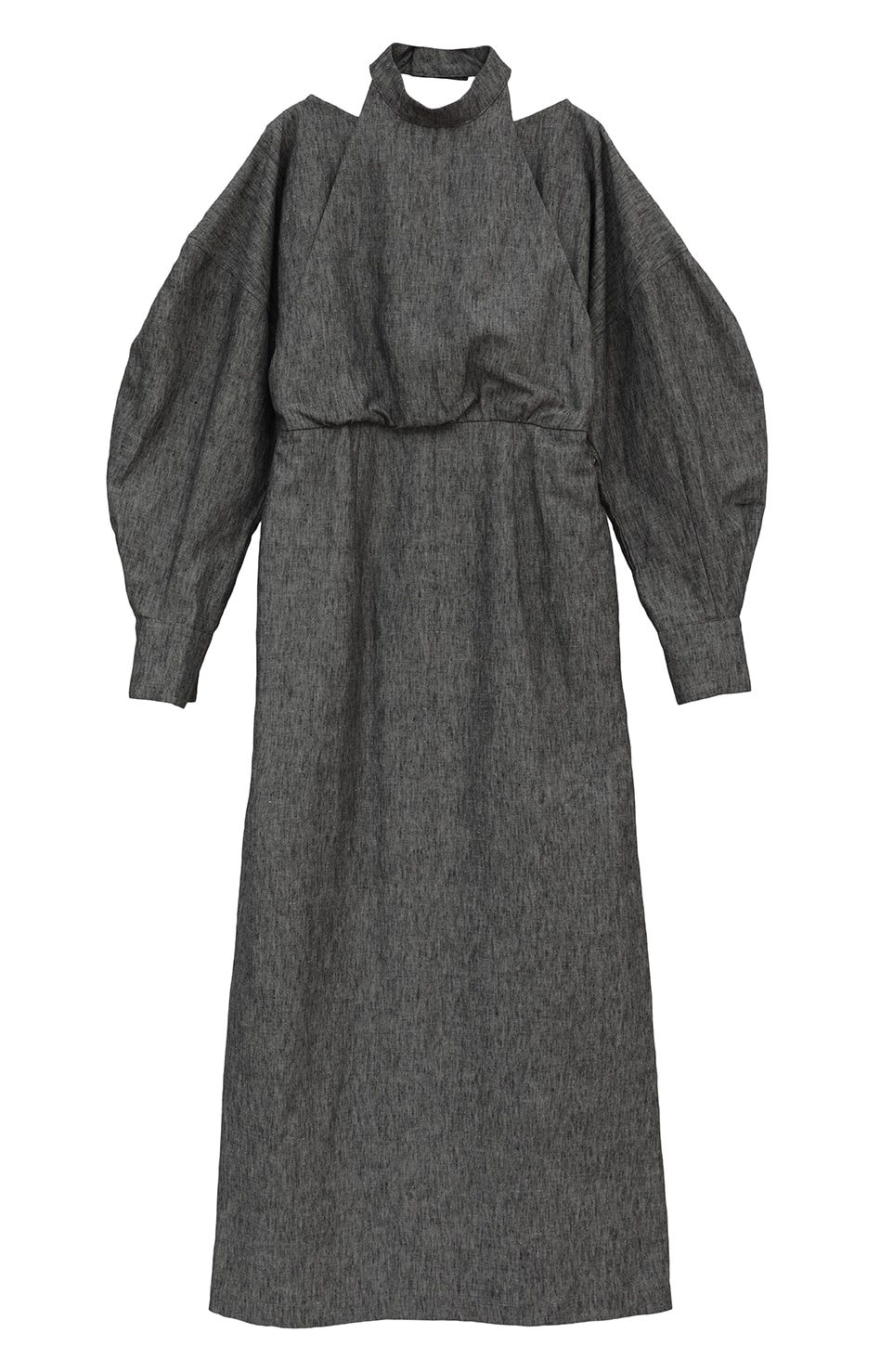 レイヤードワンピース -  HALTER LAYERED ONEPIECE - BLACK
