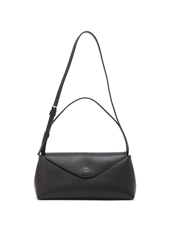 ナローショルダーソフトレザーミニバッグ (BLACK)