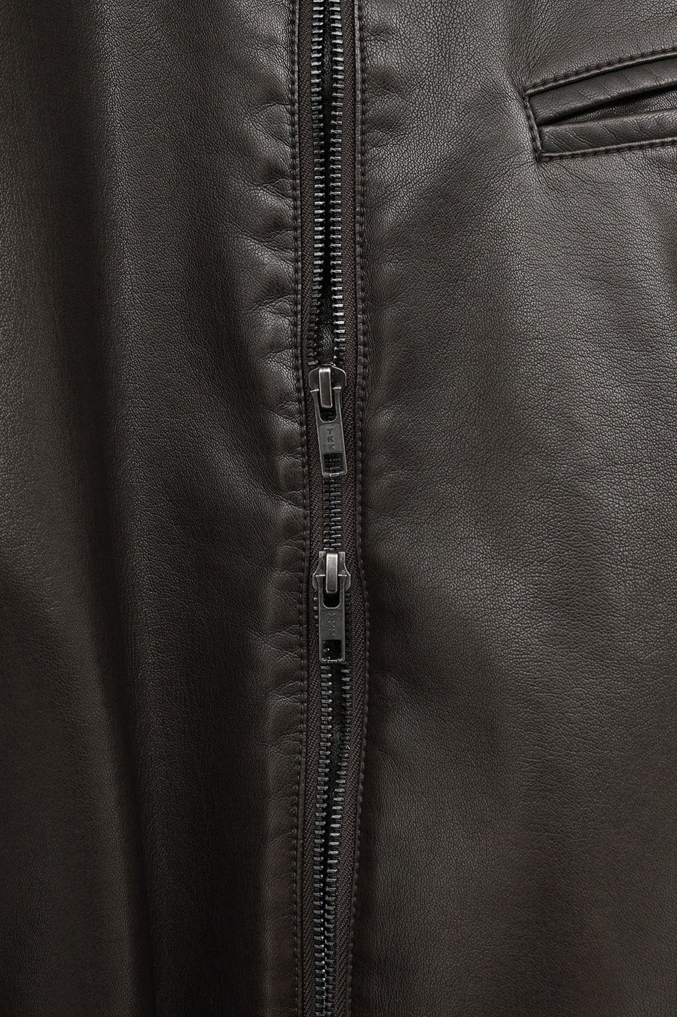 バルキーラインシングルレザージャケット - BULKY LINE SINGLE LEATHER JACKET (BROWN)