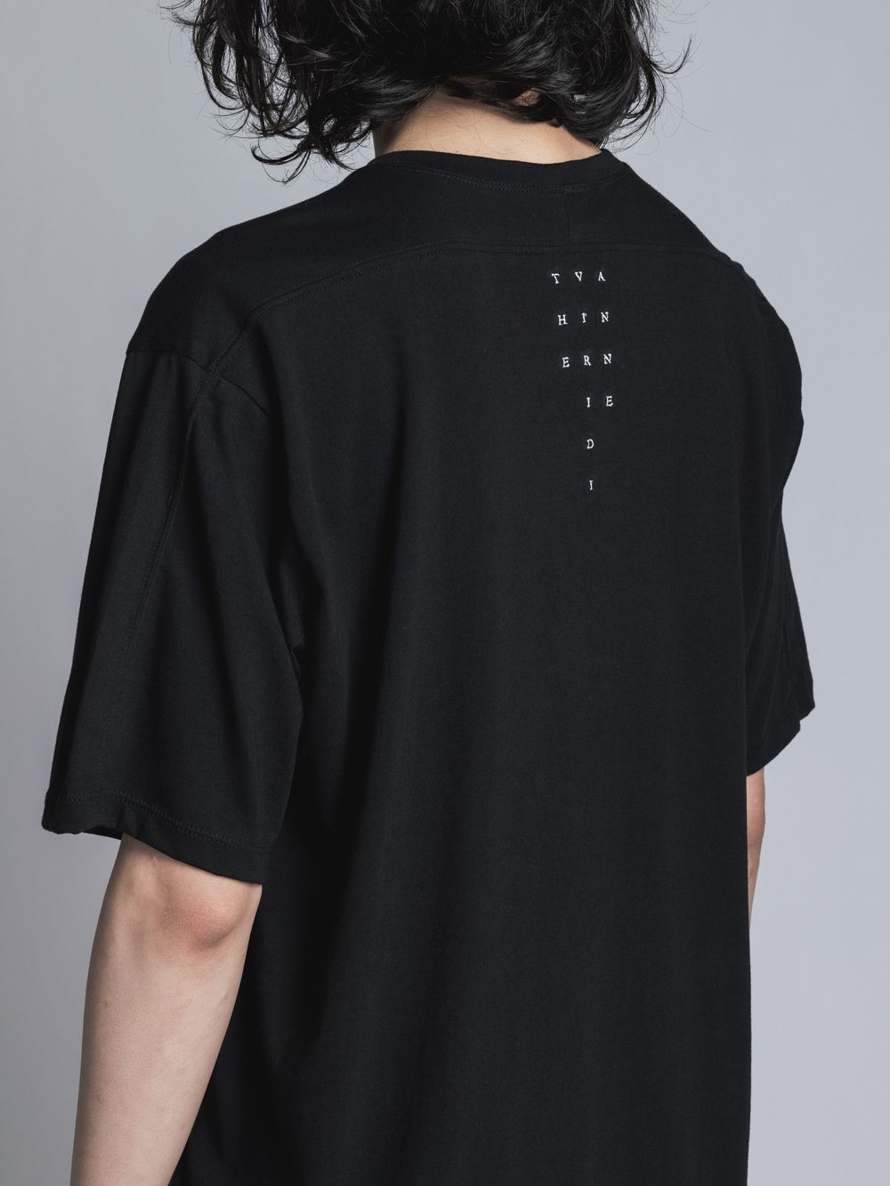 ソフト天竺  スムースカットソー - BLACK